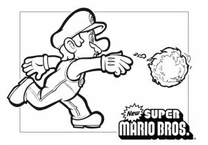 Coloriage Mario Kart à Imprimer Coloriage Super Mario Bros Wii