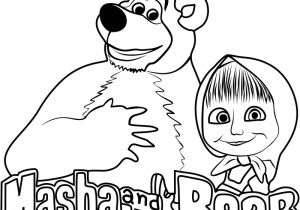 Coloriage Masha Et Michka En Ligne Coloriage Masha and the Bear Masha Et Michka Logo Dessin