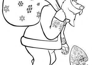 Coloriage Masha Et Michka Noel Coloriage Masha Et Michka No L Dessin Gratuit   Imprimer