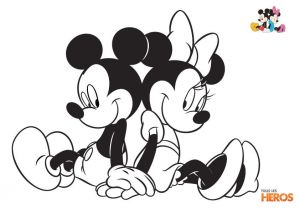 Coloriage Mickey Et Minnie Amoureux Coloriez Le Couple Mickey Et Minnie Les Amoureux Les