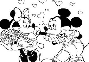 Coloriage Mickey Et Minnie Amoureux Image Coloriage