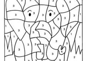 Coloriage Mini Loup à L école Elmer Color by Number Elephant theme Pinterest