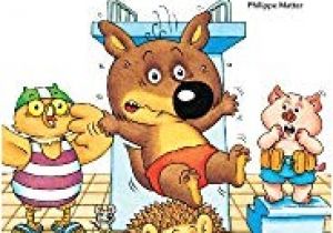 Coloriage Mini Loup à La Piscine Piscine