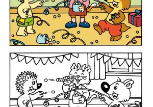 Coloriage Mini Loup Gratuit Coloriages La Fête De Mini Loup Fr Hellokids