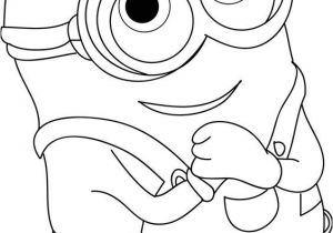 Coloriage Minion Bob à Imprimer Printable the Minions Dave Coloring Page for Kidsee Online Print
