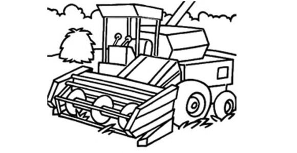 Coloriage Moissonneuse Batteuse à Imprimer Coloriages   Imprimer Tracteur Numéro