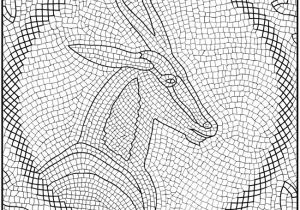 Coloriage Mosaique Gallo Romaine Mosa¯que D Une Antilope   Colorier A Vos Crayons