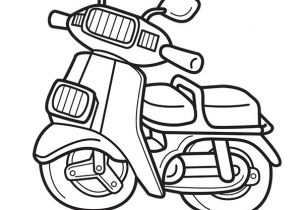 Coloriage Moto à Imprimer Gratuit Un Beau Scooter Deux Places   Colorier