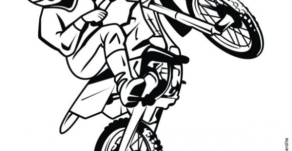 Coloriage Motocross Freestyle Dessin   Colorier Moto Cross Sur Circuit