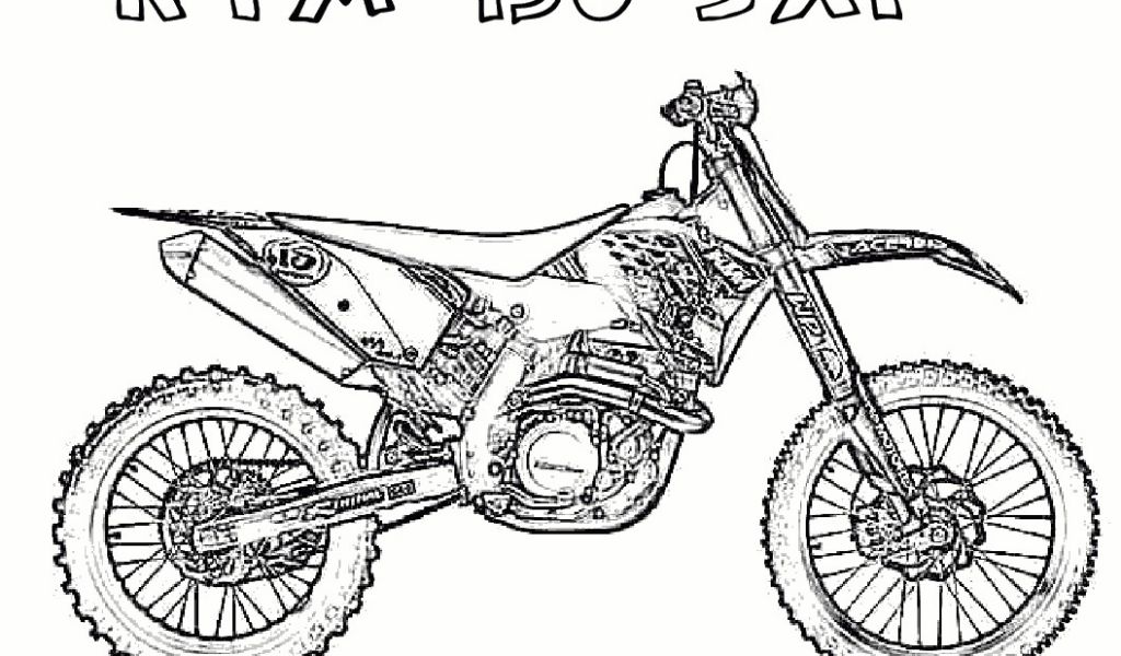 Coloriage Motocross Ktm A Imprimer Dessin De Moto Ktm | danieguto