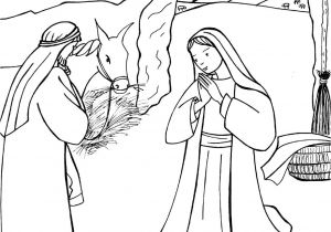 Coloriage Naissance De Jésus Vnd 09 – Naissance De JÉsus Dans Une Étable Dessin