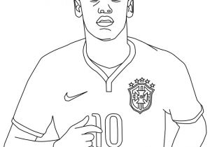 Coloriage Neymar Bresil Coloriage Neymar Au Brésil 2016   Imprimer Et Colorier