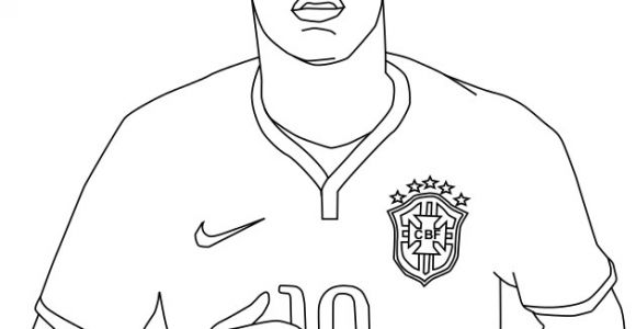 Coloriage Neymar Bresil Coloriage Neymar Au Brésil 2016   Imprimer Et Colorier