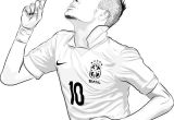 Coloriage Neymar Bresil Neymar top soccer Player Coloring Sheet