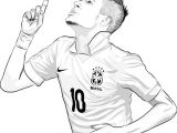 Coloriage Neymar Bresil Neymar top soccer Player Coloring Sheet