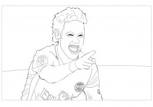 Coloriage Neymar Psg 10 Coloriage Joueur De Foot Psg