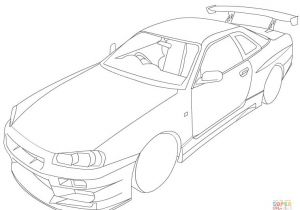 Coloriage Nissan Gtr Coloring Pages Nissan Gtr Unique Coloriage Nissan Skyline R34