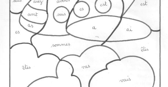 Coloriage Numerique Coloriage Magique Verbe Etre Au Présent Conjugaison