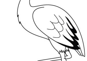 Coloriage Oiseaux A Imprimer Gratuit Dessin   Colorier Une Cigogne Projet Art