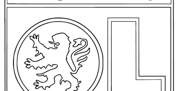 Coloriage Olympique Lyonnais Coloriage écusson Olympique Lyonnais   Imprimer