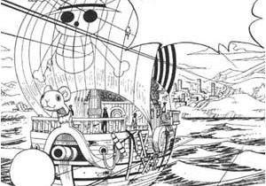Coloriage One Piece Bateau E Piece La Volonté Du D Navires Pirates