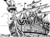 Coloriage One Piece Bateau E Piece Pirate Art 31 Bateau Baggy Le Clown Bateau