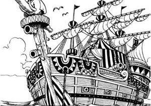 Coloriage One Piece Bateau E Piece Pirate Art 31 Bateau Baggy Le Clown Bateau