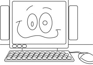 Coloriage ordinateur à Imprimer ordinateur Coloriages à Imprimer Colorier Coloriages1001