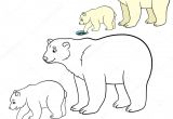 Coloriage Ours Banquise Coloriage Ours Polaire M¨re Avec son Bébé — Image Vectorielle Ya