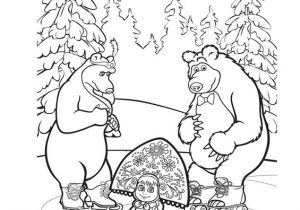 Coloriage Ours Michka Coloriage De Masha Et Michka Dessin Masha Michka   Colorier