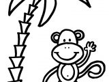Coloriage Palmier Facile Coloriage Palmier Avec Singe Dessin