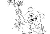 Coloriage Panda A Imprimer Gratuit Coloriage Panda Accroché   Une Branche