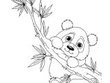 Coloriage Panda A Imprimer Gratuit Coloriage Panda Accroché   Une Branche