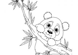 Coloriage Panda A Imprimer Gratuit Coloriage Panda Accroché   Une Branche
