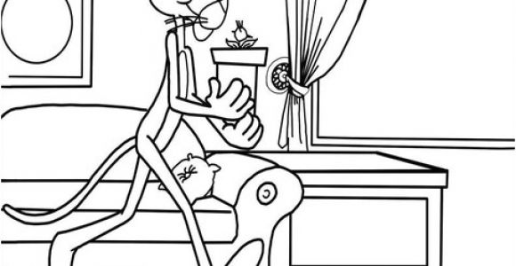 Coloriage Panthere Rose à Imprimer Coloriage La Panth¨re Rose   La Maison
