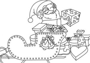 Coloriage Papa Noel Traineau â Coloriage Pére No L   Imprimer