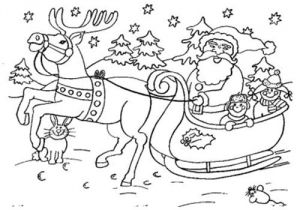 Coloriage Papa Noel Traineau Coloriage Du Pere Noel Coloriage Traineau Aux Cadeaux