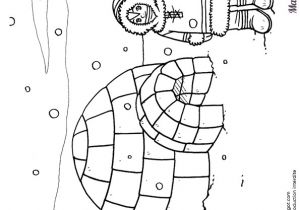 Coloriage Paysage Banquise Coloriage Dessin Igloo Et Esquimau