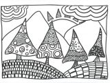 Coloriage Paysage De Noel Coloriage Les Sapins