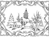 Coloriage Paysage De Noel Kleuren Voor Volwassenen Winter Kleurplaten "winter"