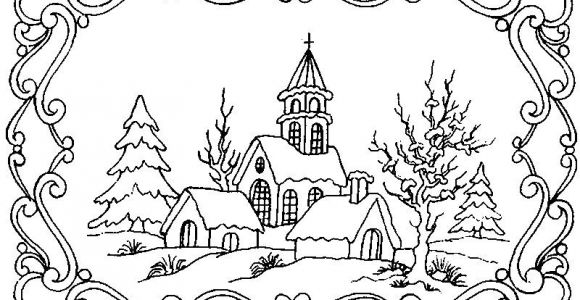 Coloriage Paysage De Noel Kleuren Voor Volwassenen Winter Kleurplaten "winter"
