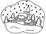 Coloriage Paysage Hiver Maternelle Coloriage Paysage Neige Les Beaux Dessins De Nature   Imprimer Et