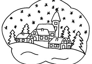 Coloriage Paysage Hiver Maternelle Coloriage Paysage Neige Les Beaux Dessins De Nature   Imprimer Et