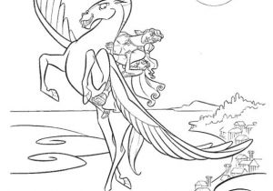 Coloriage Pegase Hercule Hercule Sur Pegase Est Un Coloriage De Hercule