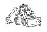 Coloriage Pelleteuse A Imprimer Gratuit Coloriage Tracteur Avec Pelle Et Remorque