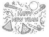 Coloriage Pelleteuse En Ligne Coloriage Happy New Year Printable Dessin