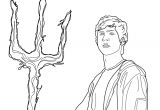 Coloriage Percy Jackson Coloriages Percy Et son Trident Fr Hellokids