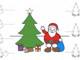 Coloriage Pere Noel Cadeaux Dessin De No L Facile   Reproduire