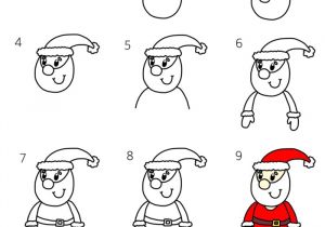 Coloriage Pere Noel Cadeaux Dessin De No L Facile   Reproduire
