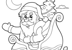 Coloriage Pere Noel Et Ses Rennes Coloriage D Une Belle Illustration Du P¨re No L Dans son Tra Neau